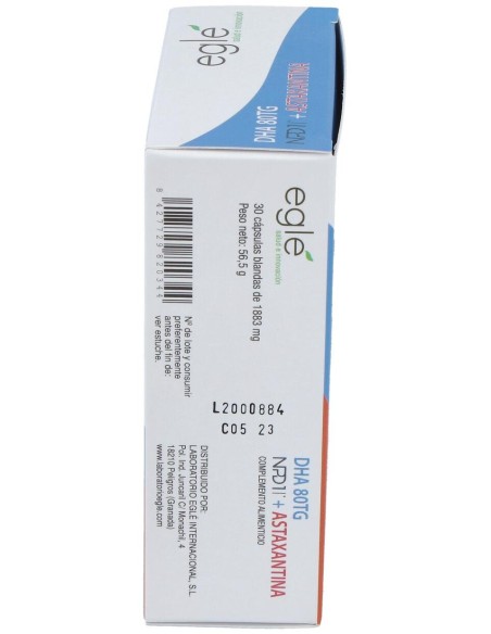 Egle Npd1 Dha 80 Tg Astaxantina 30 Perlas