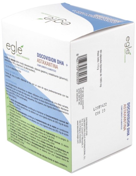 Eglé Docovision Dha + Astaxantina 60Caps