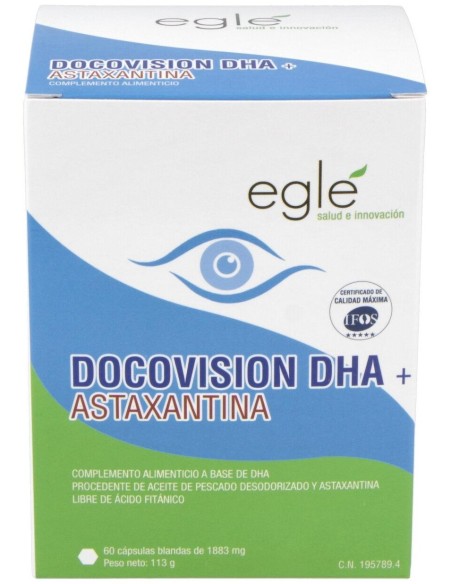 Eglé Docovision Dha + Astaxantina 60Caps