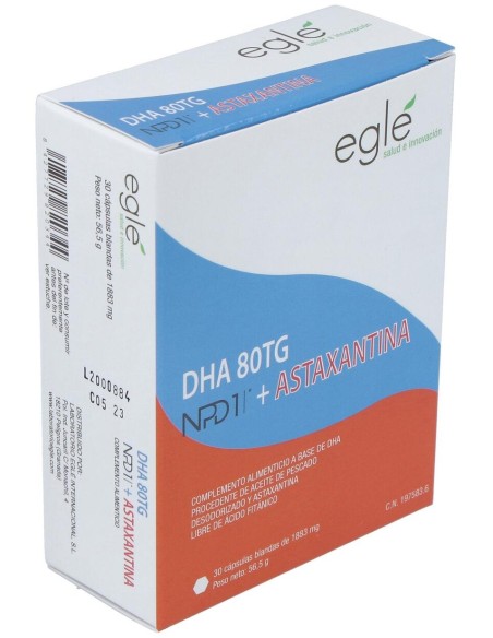 Egle Npd1 Dha 80 Tg Astaxantina 30 Perlas