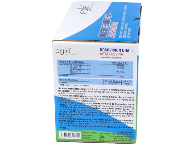 Eglé Docovision Dha + Astaxantina 30X5Ml