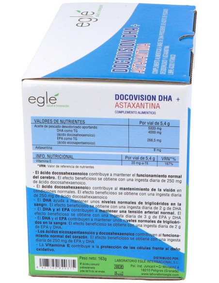 Eglé Docovision Dha + Astaxantina 30X5Ml