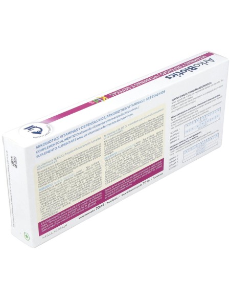 Arkopharma Arkobiotics Vitaminas Y Defensas Niños, 7 Ampollas