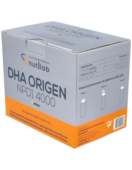 Nutilab Dha Origen Npd 4000 30 Ampollas