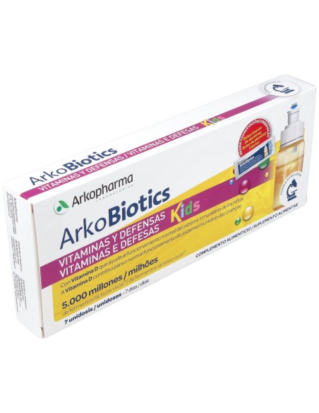 Arkopharma Arkobiotics Vitaminas Y Defensas Niños, 7 Ampollas