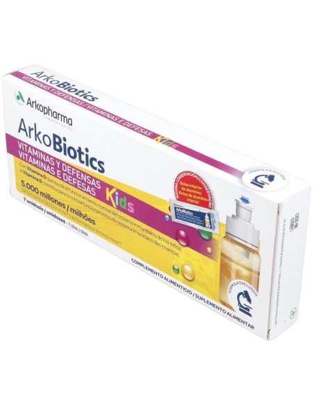Arkopharma Arkobiotics Vitaminas Y Defensas Niños, 7 Ampollas