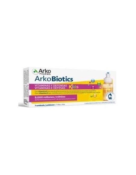 Arkopharma Arkobiotics Vitaminas Y Defensas Niños, 7 Ampollas