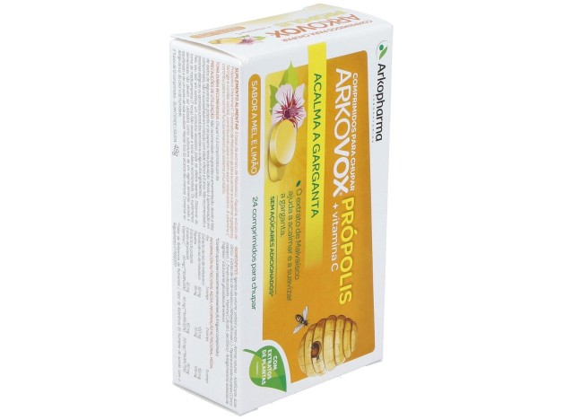 Arkovox Propolis +Vit C Sabor Miel Y Limon 24Comp.