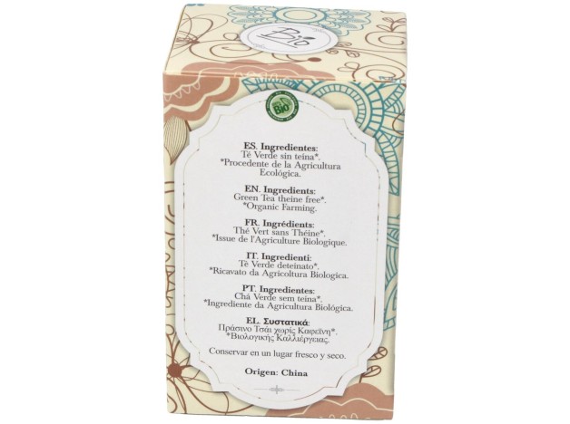 Te Verde Sin Teina Infusion 20Bolsitas. Bio