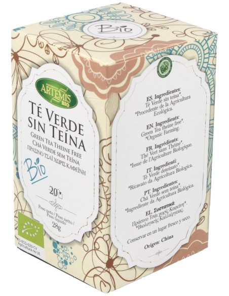 Te Verde Sin Teina Infusion 20Bolsitas. Bio