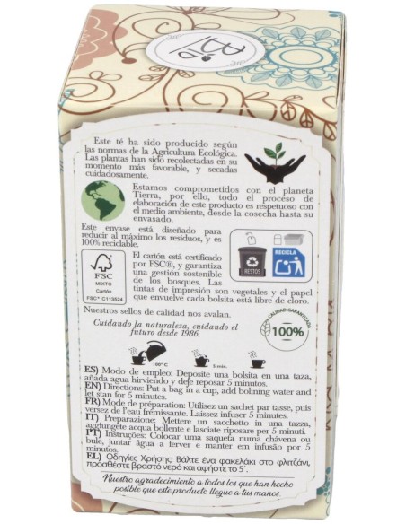 Te Verde Sin Teina Infusion 20Bolsitas. Bio