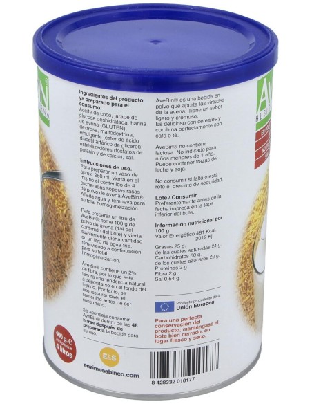 Sabinco Avebin Bebida Avena Polvo 400G