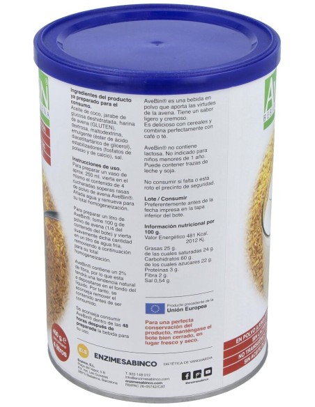 Sabinco Avebin Bebida Avena Polvo 400G