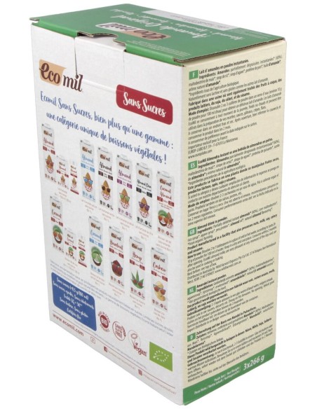 Ecomil Leche Ecológica De Almendra Instantánea 800G