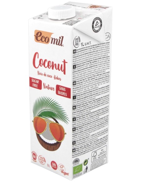 Ecomil Bebida De Coco Nature 1Lt 6Uds. Bio S/A