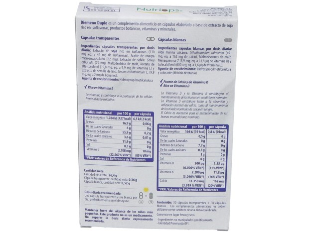 Diemeno Duplo 30Cap.Blancas Y 30Cap.Transparen