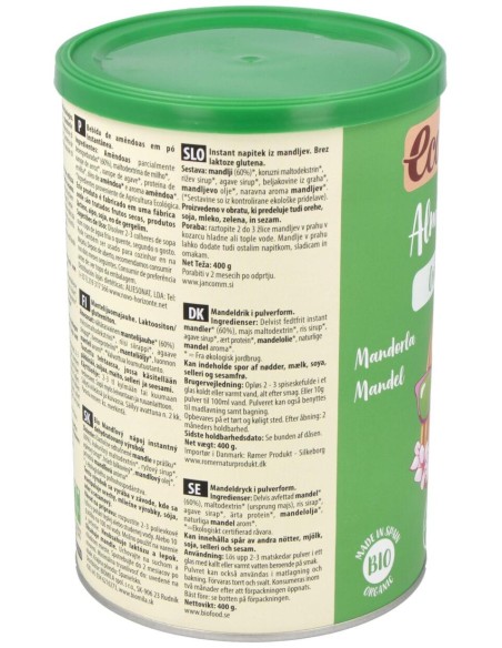 Ecomil Leche Ecológica De Almendra Instantánea 400G