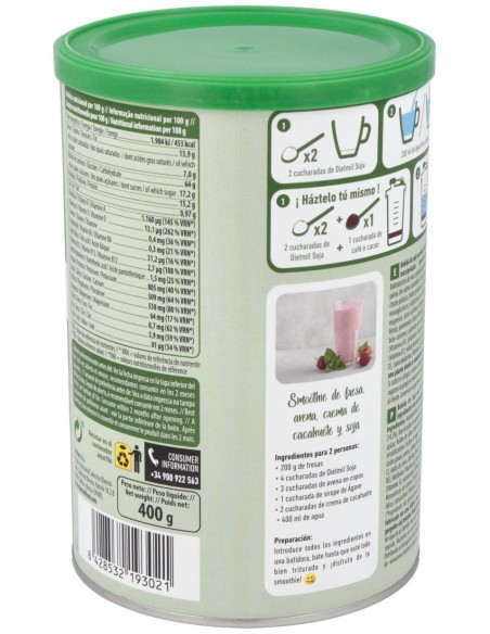 Diemil Leche De Soja En Polvo Instantaneo 400Gr