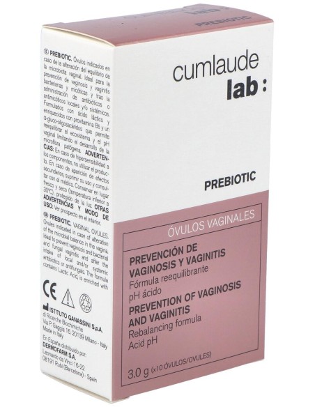 Cumlaude Lab Prebiotic Óvulos Vaginales, 10 Óvulos