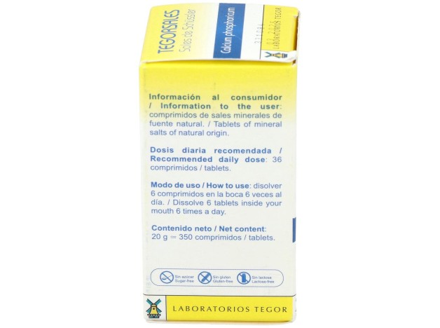 Calcium-Phosp.D6 Tegorsales (Nº2) 350 Comp.20G