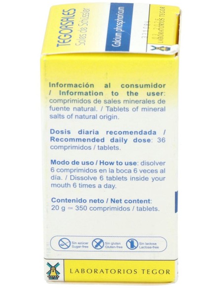 Calcium-Phosp.D6 Tegorsales (Nº2) 350 Comp.20G