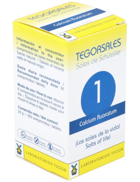 Calcium-Fluor.D12 Tegorsales (Nº1) 350 Comp.20G