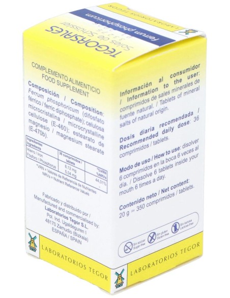 Tegor Tegor Sal 3 Ferrum Phosphoricum 350Comps