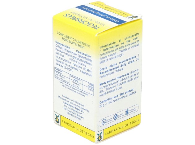 Calcium-Phosp.D6 Tegorsales (Nº2) 350 Comp.20G