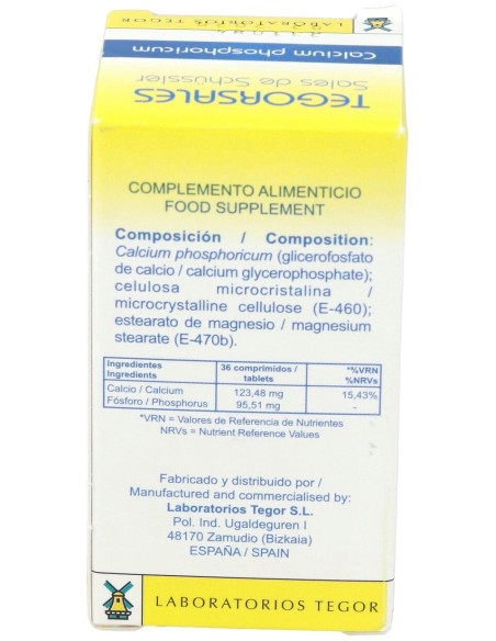 Calcium-Phosp.D6 Tegorsales (Nº2) 350 Comp.20G