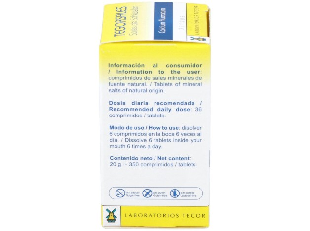 Calcium-Fluor.D12 Tegorsales (Nº1) 350 Comp.20G