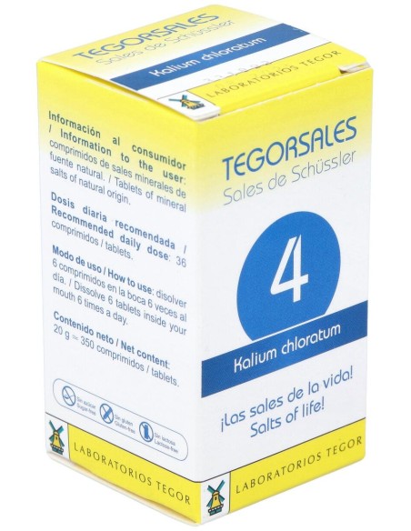 Kalium-Chlor.D6 Tegorsales (Nº4) 350 Comp.20G