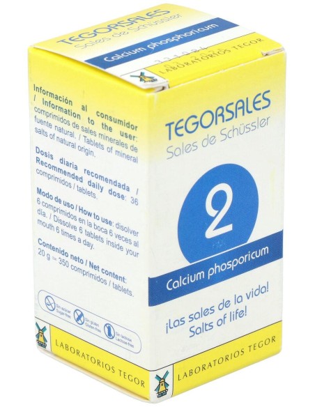 Calcium-Phosp.D6 Tegorsales (Nº2) 350 Comp.20G