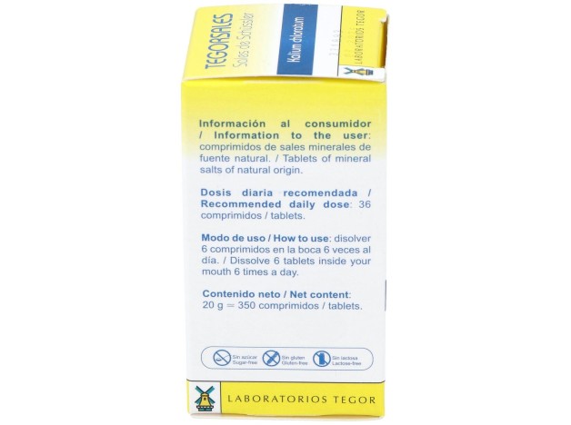 Kalium-Chlor.D6 Tegorsales (Nº4) 350 Comp.20G
