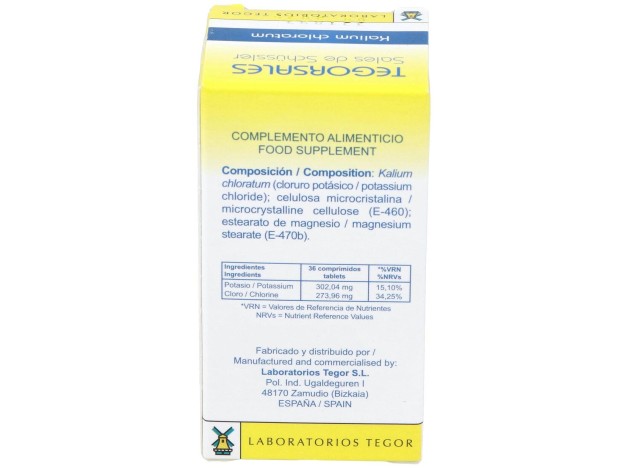 Kalium-Chlor.D6 Tegorsales (Nº4) 350 Comp.20G