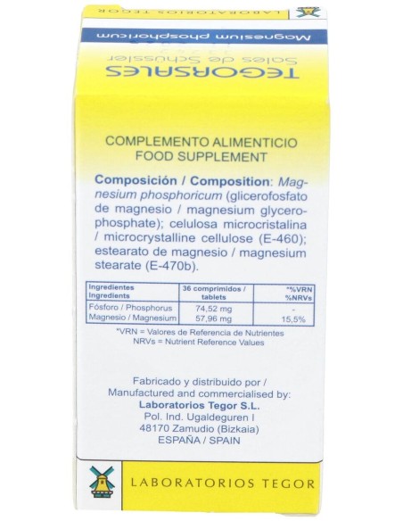 Magnesium-Phos.D6 Tegorsales (Nº7) 350 Comp.20G