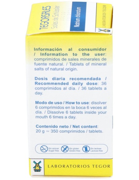 Natrium-Chlor.D6 Tegorsales (Nº8) 350 Comp.20G