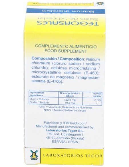 Natrium-Chlor.D6 Tegorsales (Nº8) 350 Comp.20G