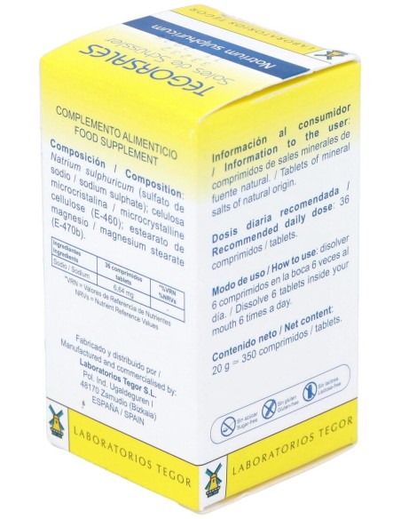 Natrium-Sulf.D6 Tegorsales (Nº10) 350 Comp.20G
