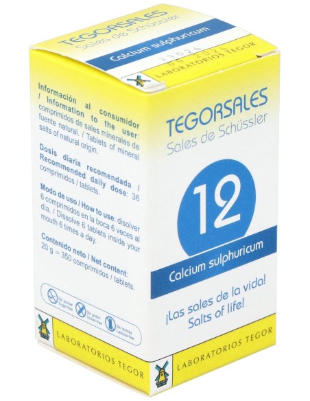 Calcium-Sulf.D6 Tegorsales (Nº12) 350 Comp.20G