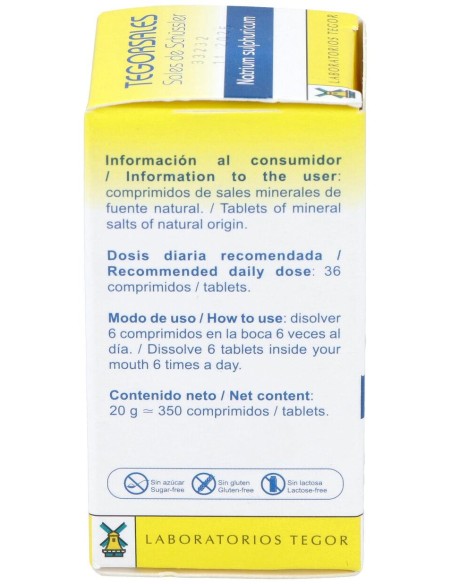 Natrium-Sulf.D6 Tegorsales (Nº10) 350 Comp.20G