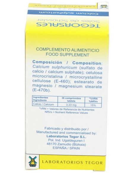 Calcium-Sulf.D6 Tegorsales (Nº12) 350 Comp.20G