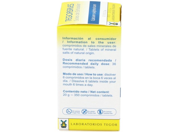 Calcium-Sulf.D6 Tegorsales (Nº12) 350 Comp.20G