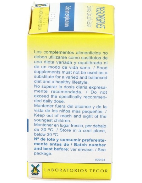 Calcium-Sulf.D6 Tegorsales (Nº12) 350 Comp.20G
