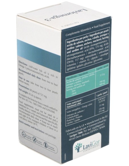 Lavigor Omega 3 Perlas De Aceite De Pescado  60 Caps