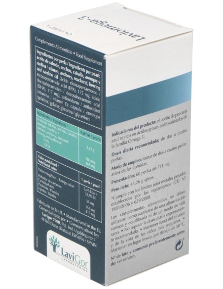 Lavigor Omega 3 Perlas De Aceite De Pescado  60 Caps