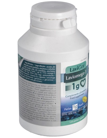Lavigor Omega 3 Perlas De Aceite De Pescado 1 G 120 Caps
