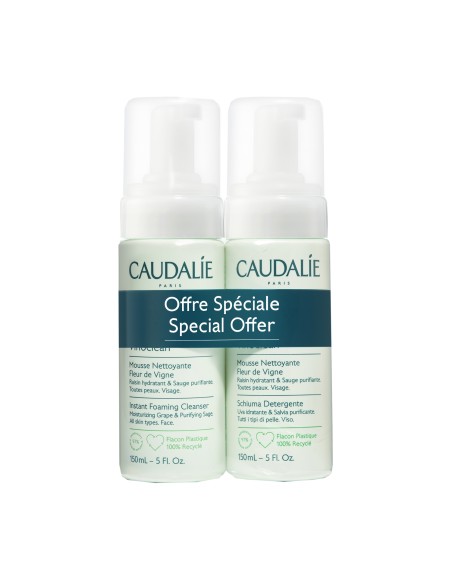 Caudalie Vinoclean Espuma Limpiadora 2 x 150 ml Duplo