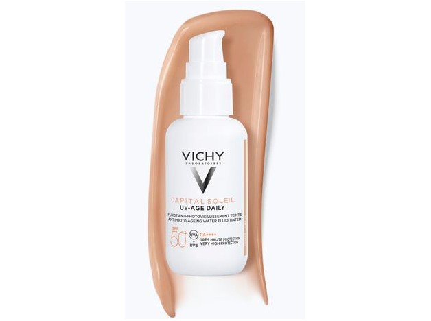 Vichy Capital Soleil Uv-Age Daily Water Fluid Con Color  SPF 50+ 40 ml