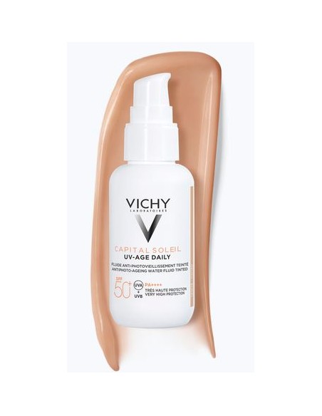 Vichy Capital Soleil Uv-Age Daily Water Fluid Con Color  SPF 50+ 40 ml