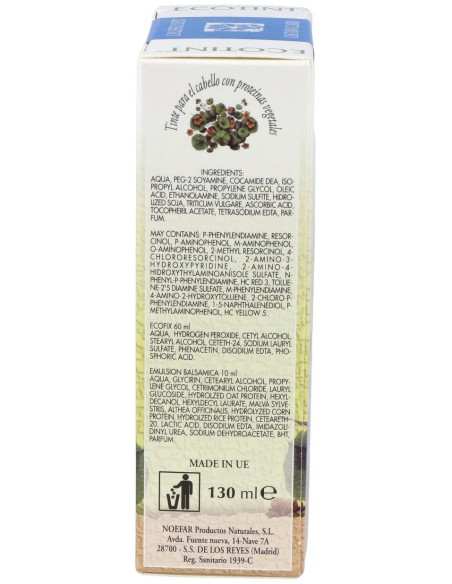 Ecotint Tinte Cabello 5N Castaño Claro 130Ml